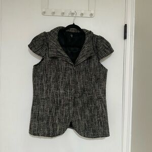 🔥🔥 Women's Black Tweed Short Sleeve Blazer! 🔥🔥